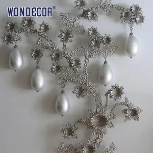 WONDECOR Customized Wall Art Coral Pearl Home Decoration Casted Stainless Steel Sculpture