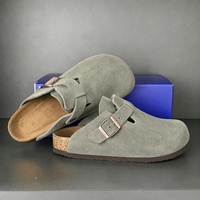 Chaussons en daim pour femmes et hommes, sabots souples à semelle en liège, soutien de la voûte plantaire, respirants, confortables, à enfiler, chaussures décontractées, vente en gros, directement de l'usine