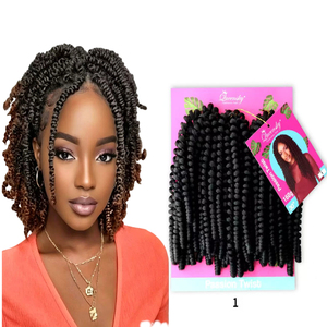 Extensions de cheveux synthétiques africains pour tresses <span class=keywords><strong>Passion</strong></span> Twist, lot de 3 pièces, trame unique, teintes toutes couleurs - Product Image 1