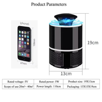 Lampe anti-moustiques photocatalytique UV 365nm USB, tue-insectes silencieux suspendable pour l'intérieur, pour mouches, moucherons, mouches à fruits, sans danger pour les enfants (20+ ans) ㎡