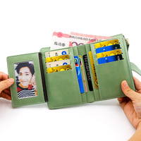 Baellerry dompet risleting pendek dompet Multi kartu kapasitas besar modis grosir