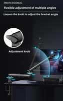 Support de microphone en métal réglable, bras articulé avec support caché pour diffusion en direct et enregistrement, support de microphone à câble