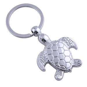 Personalized Logo Sea Turtle Engraved Car Key Metal Advertisement Gift Turtle Keychain - Product Image 5