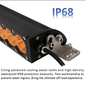 Barra Luminosa LED Fuoristrada IP68 in Alluminio 30W/60W/90W Temperatura Colore 6000K Certificata <span class=keywords><strong>E</strong></span>-Mark Accessorio per Illuminazione Tetto Auto - Product Image 6