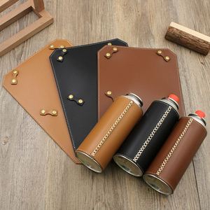 Housse de protection en cuir cousue à la main pour bouteille de gaz portable, support pour réchaud de camping et barbecue - Product Image 4