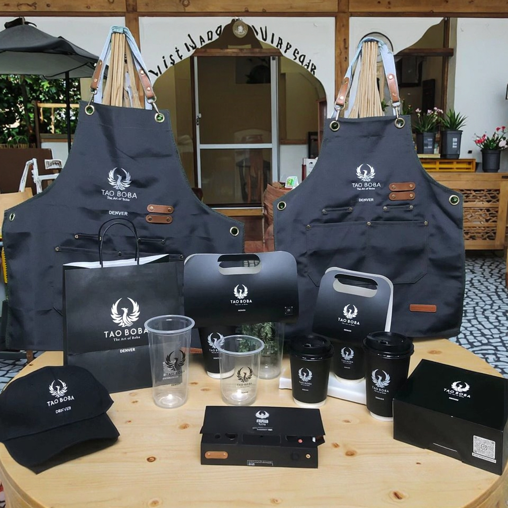 AT PACK Coffee Cup Packaging Tote Bag For Coffee Milk Tea Baking Kraft Paper With Logo Disposable For Food Cakes