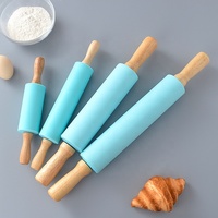 Petit rouleau à pâtisserie en silicone pour usage domestique, rouleau à pâtisserie pour enfants, antiadhésif, pour étaler la pâte, la cuisson et les enveloppes de raviolis