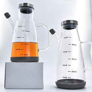 Grande alta borosilicato di vetro brocca di <span class=keywords><strong>olio</strong></span> con gocciolamento senza beccuccio per la cottura adatto per la salsa di soia di <span class=keywords><strong>olio</strong></span> d'oliva sciroppo - Product Image 5