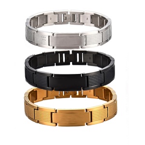 Bracelet en acier inoxydable pour femmes et hommes, résistant à la rouille, réglable, résistant à l'eau, pour les États-Unis - Product Image 1