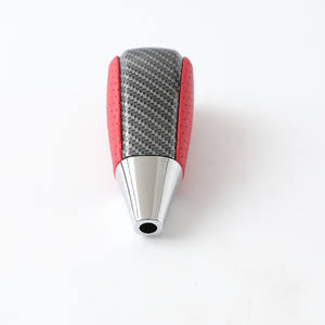 Pommeau de levier de vitesse en cuir et fibre de carbone pour Toyota Land Cruiser 200 FJ20 2008-2017, pommeau de levier de vitesse ergonomique - Product Image 4