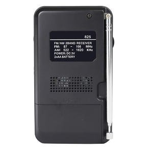 Radio AM FM portable noire personnalisée, mini radio de poche à piles avec haut-parleur intégré pour les personnes âgées et l'usage quotidien - Product Image 4