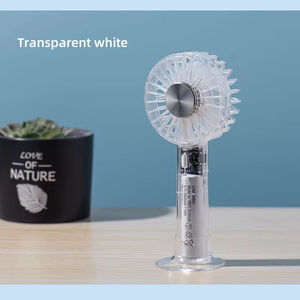 Kipas pendingin udara Mini 2000mAh, kipas pendingin udara genggam sepenuhnya transparan kecil dengan dasar ponsel - Product Image 5
