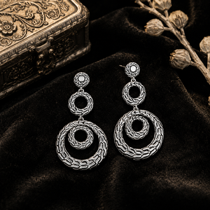 Orecchini Pendenti Lunghi a Forma di Otto Vintage per Donne, Gioielli Eleganti per Feste - Product Image 3