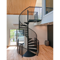Pièces d'escalier en colimaçon personnalisées : Connecteurs de pilier, design simple, escalier quart de tour, escalier intérieur à faible coût