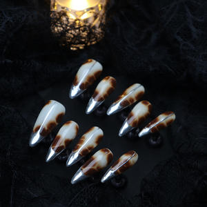 Nouveau à la mode Halloween 3D citrouille démon presse-sur <span class=keywords><strong>les</strong></span> ongles Cat Eye Design ABS matériel <span class=keywords><strong>pour</strong></span> <span class=keywords><strong>les</strong></span> fêtes - Product Image 3