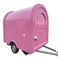Carrito de Comida Móvil Pequeño y Remolcable para Venta Ambulante de Café, Jugos, Cerveza, Cócteles y Aperitivos