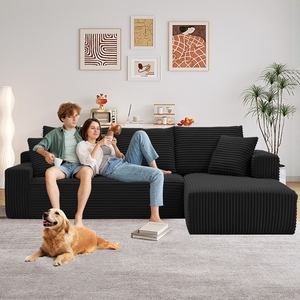 <span class=keywords><strong>Canapé</strong></span> en forme de L sans structure, <span class=keywords><strong>canapé</strong></span> modulaire sectionnel avec ottoman mobile pour salon - Product Image 2