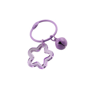 Cercle de livre en métal en forme d'étoile à cinq branches transparente et colorée, accessoire de pendentif porte-clés pour projets de bricolage - Product Image 2