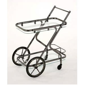 Promotional Modern Metal Tea Trolley With Castors For Commercial Serving Home Hotel And Mall Mobile <b>Utility</b> Cart Use - Product Image 3