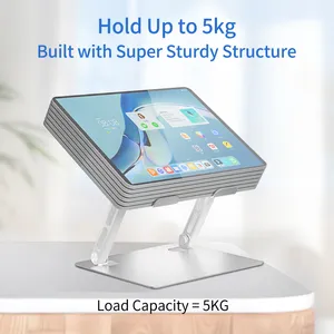 Dünya prömiyeri yükseltilmiş taşınabilir katlanabilir Metal ergonomik Laptop standı açı yüksekliği ayarlanabilir dizüstü soğutma pedi