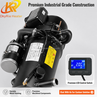 Chauffe-eau diesel OkyRie 15KW 12V 24V pour liquide de refroidissement moteur avec télécommande LCD pour camion, camping-car, bateau, chauffage de stationnement