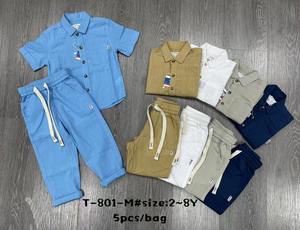 Conjunto 2 en 1 de Camiseta de Manga Corta y Pantalones Largos para Niños, Fibra de Poliéster, Primavera Otoño - Product Image 6