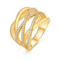 Bague en moissanite 0,5 CT en argent sterling 925 pour femmes, plaquée or, tendance, croix creuse, nouvelle bague, bijoux cadeau