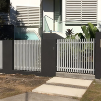 Panneaux de clôture en alliage d'aluminium personnalisés, revêtement noir en poudre, écologiques, durables, écran métallique pour jardin extérieur