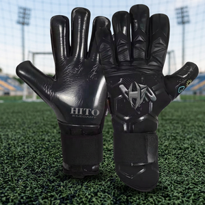 Gants de football en latex allemand, gants de gardien de but professionnels de qualité supérieure, caoutchouc injecté sur le dos de la main, doigts entièrement protégés. - Product Image 4