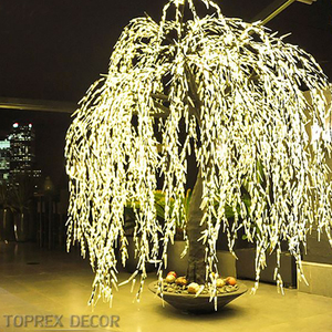 Arbre de <span class=keywords><strong>saule</strong></span> pleureur tendance de 3,5 m, éclairage IP44 <span class=keywords><strong>et</strong></span> IP65, émettant des couleurs <span class=keywords><strong>blanc</strong></span>, vert <span class=keywords><strong>et</strong></span> violet pour la décoration extérieure de Noël <span class=keywords><strong>et</strong></span> de festivals - Product Image 1