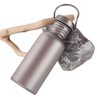 Mug de camping portable en titane pur Polar Everest Outdoor, léger et écologique, avec couvercle et poignée, 500 ml, 600 ml, 750 ml