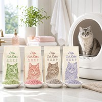 Litière pour chat en tofu biodégradable en fibres végétales de soja, soluble dans l'eau, prix d'usine, vente en gros