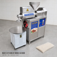 Extrudeuse à pâtes automatique en acier inoxydable 380/220V 9KW 50-60KG/H, machine à fabriquer des nouilles de riz pour restaurant