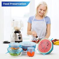 Vente en gros Coloré Logo Personnalisé 6 12 Set Réutilisable Sûr Alimentaire Frais Joint Cuisine Couvercle Silicone Stretch Tasse Bol Peut Pot Couvercle Couvercles