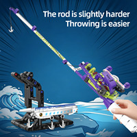 Kaiyu K96294 Ensemble de blocs de construction MOC de canne à pêche miniature de simulation, jouet en plastique ABS certifié CE