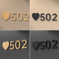 Plaques de porte personnalisées en acrylique non lumineuses pour numéros de chambre, numéros de maison, d'hôtel, d'appartement, numéros d'adresse, décoration