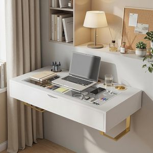 <span class=keywords><strong>Mesa</strong></span> <span class=keywords><strong>de</strong></span> <span class=keywords><strong>Maquillaje</strong></span> <span class=keywords><strong>Flotante</strong></span> Moderna, Ajustable, Montada en la Pared, para Dormitorio - Product Image 6