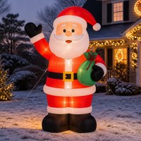 Père Noël gonflable de Noël avec lumières LED, imperméable, en tissu Oxford, pour extérieur, certifié CE, pour fêtes, événements commerciaux et présentations
