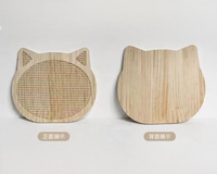 Papan Garukan Kucing dari Kayu Solid, Tidak Mudah Rontok, Tahan Lama & Tahan Gores, Tempat Tidur Kucing, Mainan Interaktif untuk Hiburan Kucing Sendiri