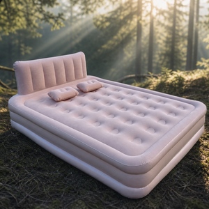 Nouveau matelas pneumatique <span class=keywords><strong>gonflable</strong></span> automatique à double épaisseur avec pompe intégrée et dossier floqué, pour la maison, le <span class=keywords><strong>camping</strong></span> et l'extérieur, design moderne - Product Image 1