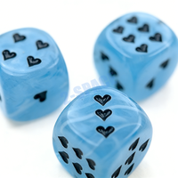 Dés en acrylique personnalisés D6 16 mm avec motif cœur, logo personnalisé, dés de jeu roses pour les couples, accessoires de jeu amusants