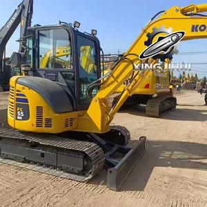 Excavadora usada Komatsu 55-2, de segunda mano, marca original japonesa, 5 toneladas, excavadora pequeña con orugas de goma, excavadoras pequeñas - Product Image 3