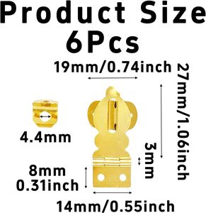 Runseaway <b>Pcs</b> Brass <b>Mini</b> Padlock Hasps Decorative Buckles With Screws For Wooden Box Jewelry Box Wine Case Chest Suitcase Furnit - Product Image 2