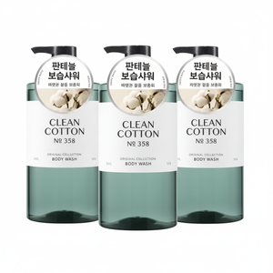 Vegan Life Happy Bath Collezione Originale Bagnoschiuma Leggermente Acido Profumo di Cotone Pulito Flacone Grande 910g Confezione da 3 Sconto Doccia - Product Image 1