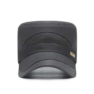 Men's Quick-Drying <b>Sunscreen</b> Flat-Top Hat Lightweight Breathable Outdoor Casual Cap With Mesh Design For Adults - Product Image 2