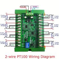 8AI RS485 Input Analog PT100 RTD RS485 Modul Akuisisi Sensor Suhu Ganti NTC K Termokopel DS18B20