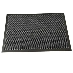 Big Extra Large Grey and Black Barrier <strong>Mat</strong> <strong>Rubber</strong> Edged Heavy Duty Non Slip <strong>Kitchen</strong> Entrance Hall Runner Rug <strong>Mats</strong> - Product Image 1