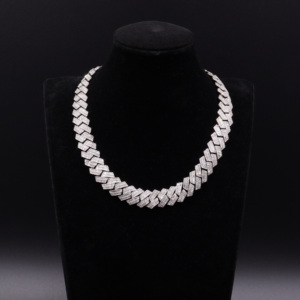 16mm Hip Hop trampa estrella estilo Vvs Moissanite cadena de eslabones cubanos collar cubano de lujo diamantes de laboratorio accesorio helado - Product Image 5