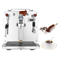 Machine à expresso, cappuccino et latte pour hôtel, boulangerie et restaurant, chaudière de 6 L, 2000 W, qualité commerciale, pression stable