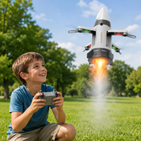 Drone spatial cool avec fumée vapeur et spectacle de lumière LED, moteur brushless, quadricoptère RC 2,4 GHz pour enfants, adultes, débutants, cadeau